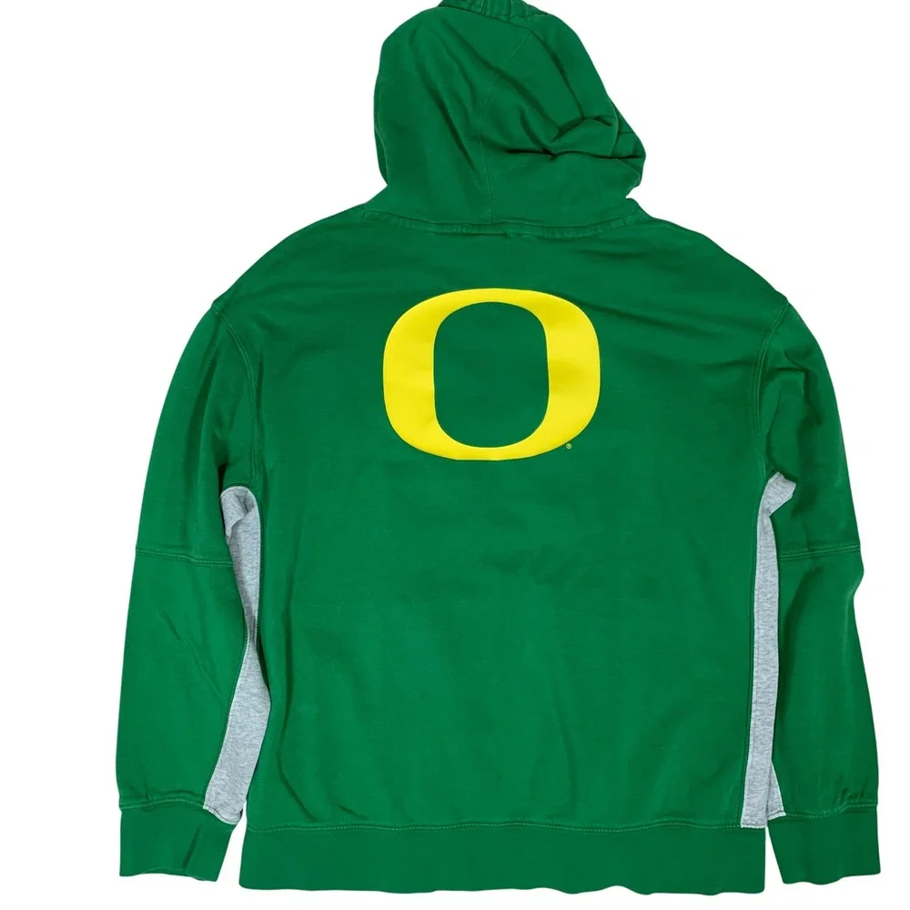 Nike Oregon Ducks Hoodie Women's Large Green Excellent‎  Pullover Logo